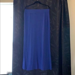 Royal Blue Maxi Skirt - Jersey knit fabric
